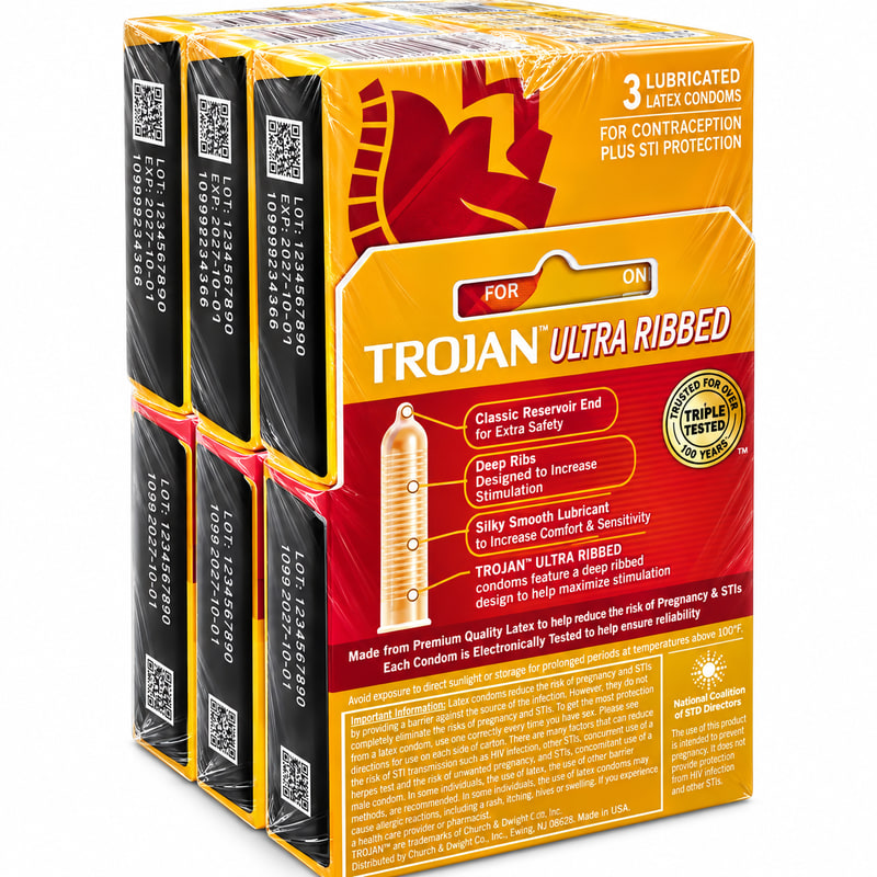Trojan Ultra Ribbed TR94050