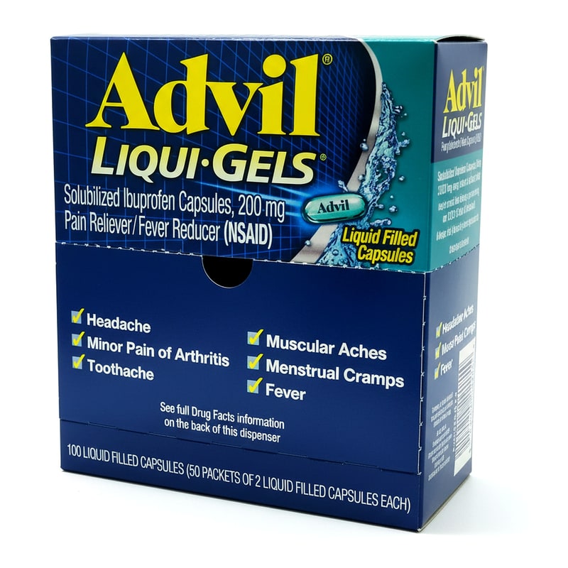 Advil Liquid Gel 50ct 2pk Box