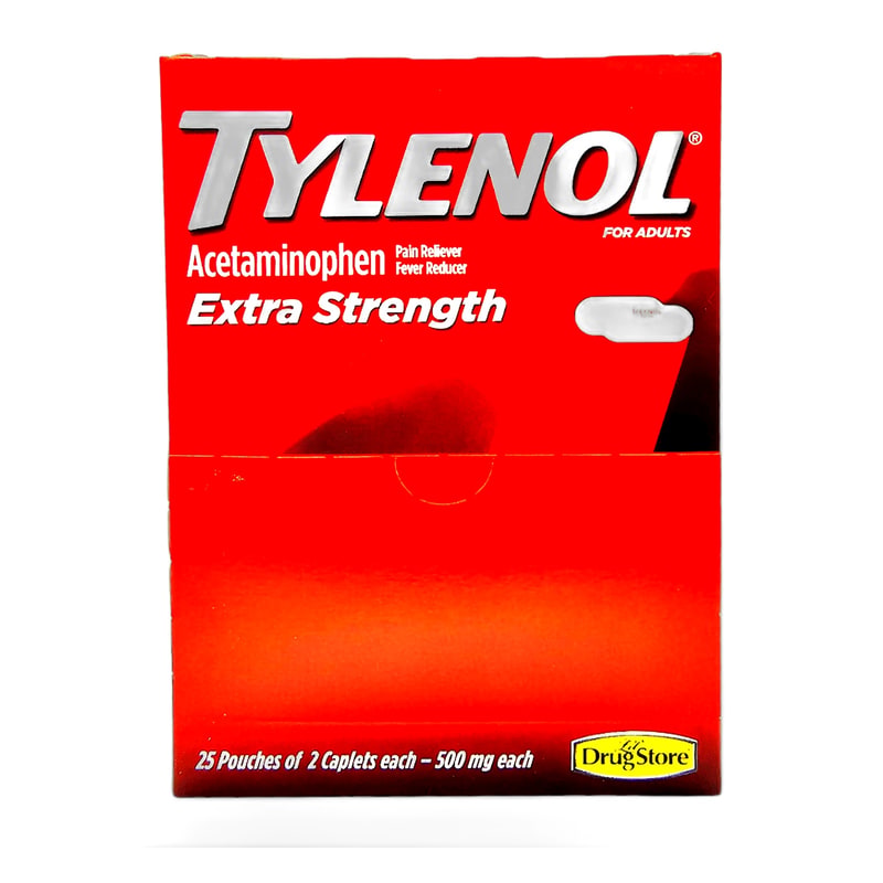 Tylenol Extra Strenght Caplets 25ct 2pk Box