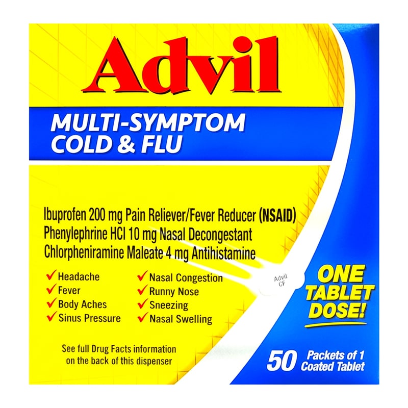 Advil Multi-Symptom Cold & Flu 50ct 1pk Tablet