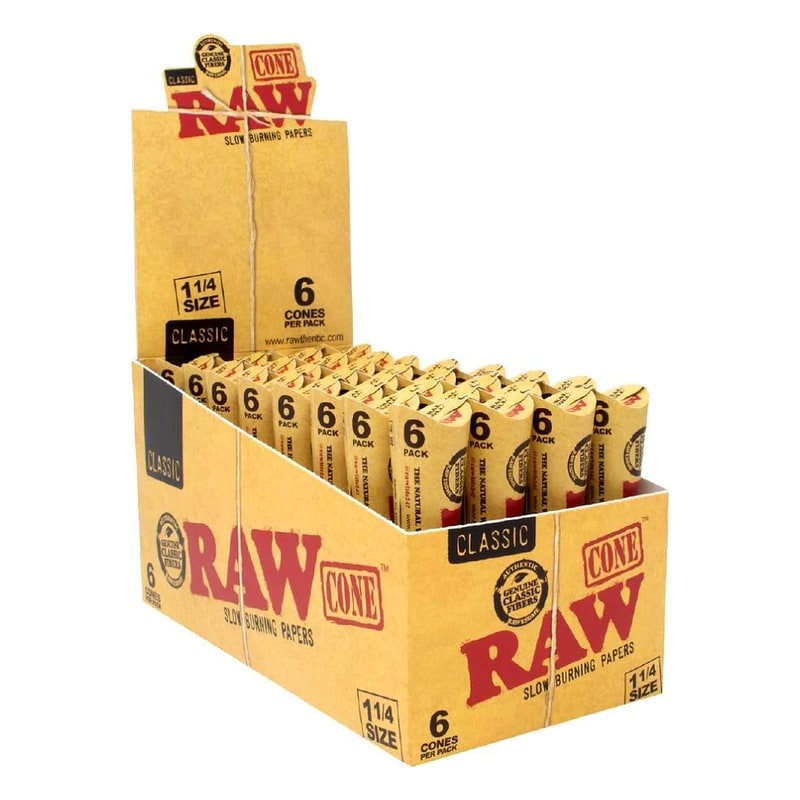 Raw Cone Classic 1 - 1/4 6pk/32ct