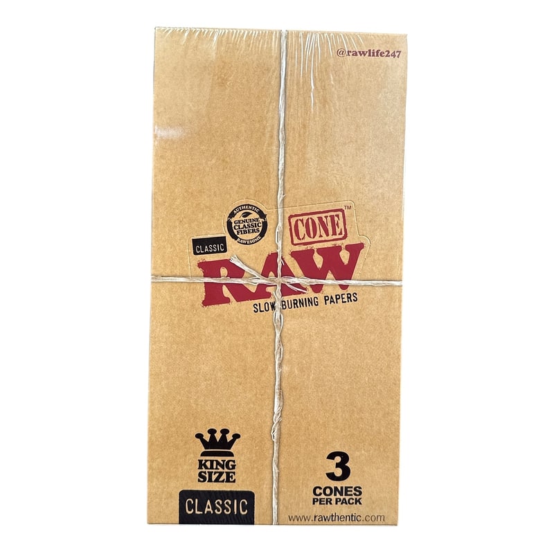Raw Cone Organic Hemp King Size 96 Cones 3pk-32ct