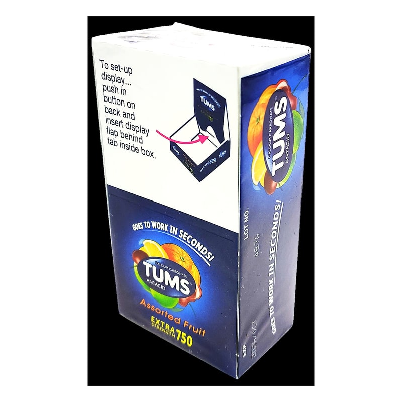 Tums Antacid ES-750 Assorted Fruit 12pc 12ct