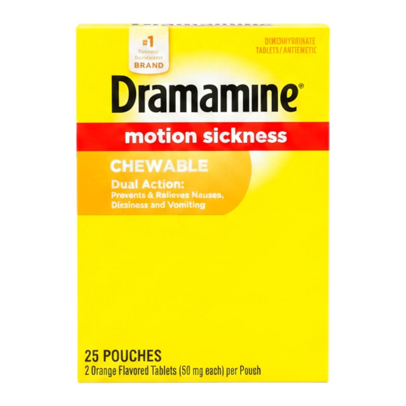 Dramamine Chewable 2ct 25pk Box
