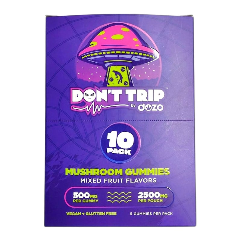 Dozo Don't Trip Mushroom Gummies 2500mg 10ct Box