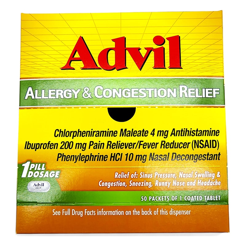 Advil Allergy & Congestion Relief 50ct Tablet