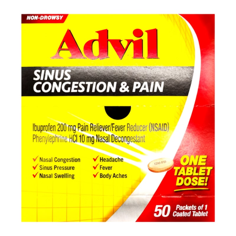 Advil Sinus Congestion & Pain 50ct Tablet