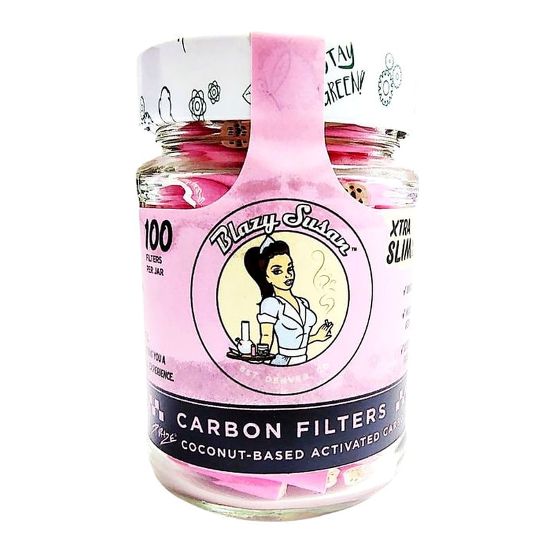 Blazy Susan Carbon Filters Xtra Slim 100ct-Pink