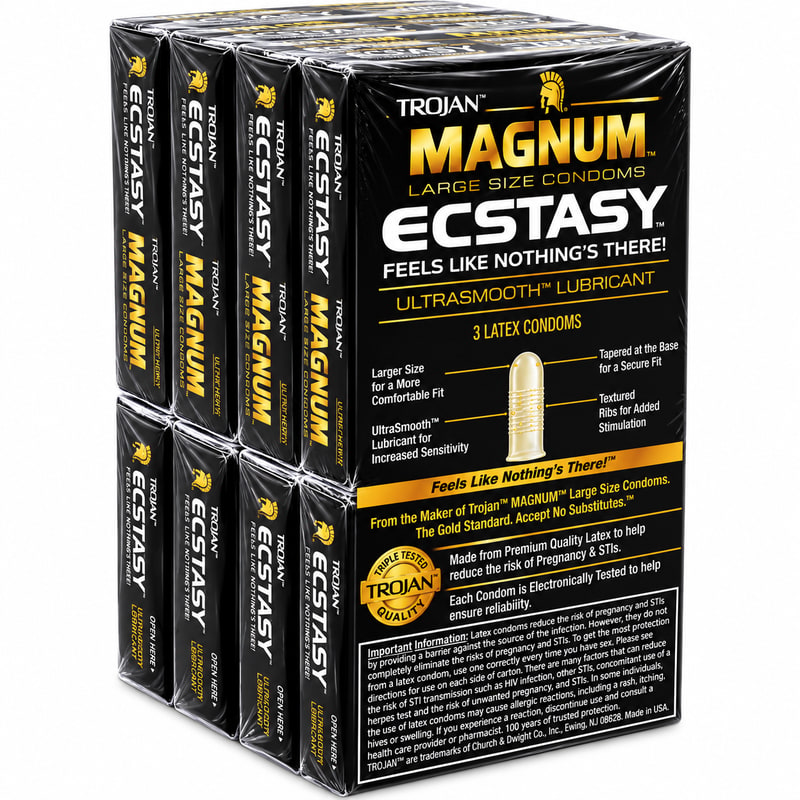 Trojan Magnum Ecstacy Con - TR - 64720 3pk 6ct