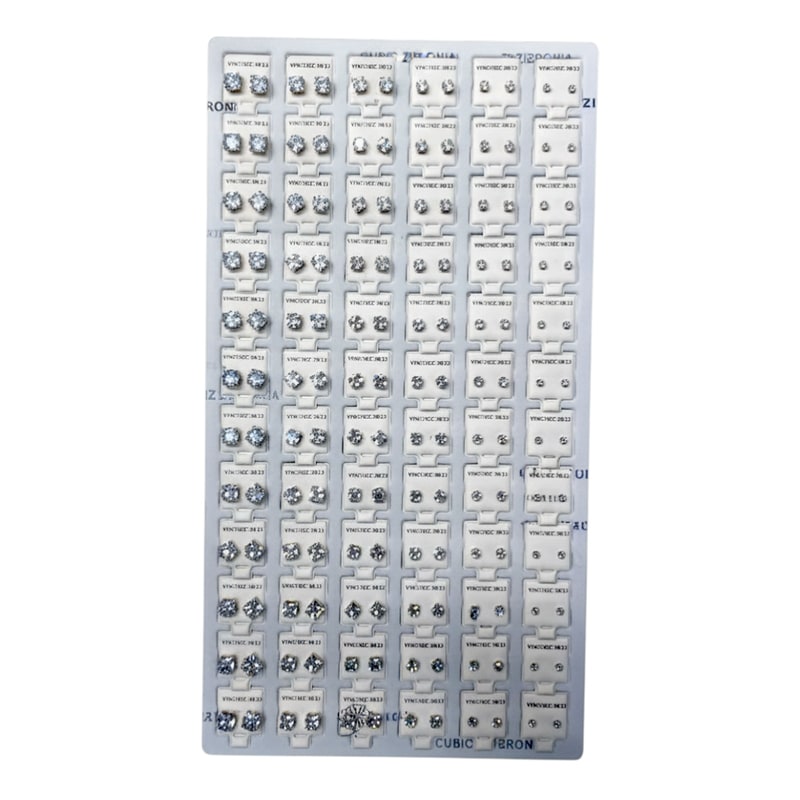 Body Jewelry Card-216021-72ct-Square Clear/Gold
