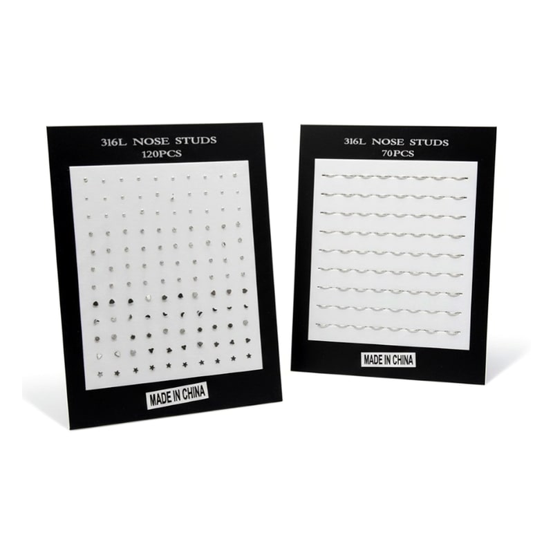 Nose Studs 316L 120ct Stand