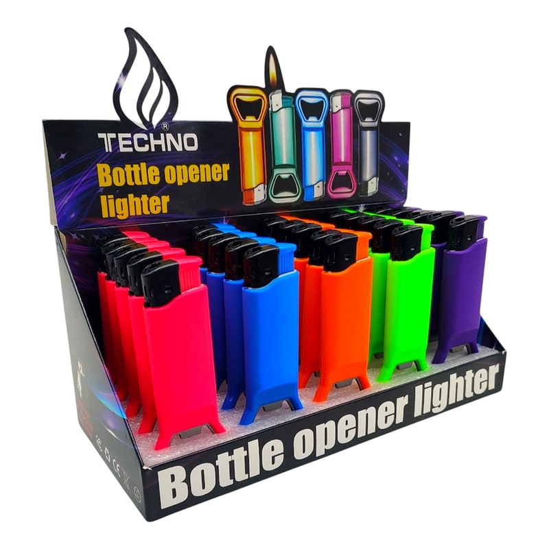 Techno Neon Bottle Opener Lighter