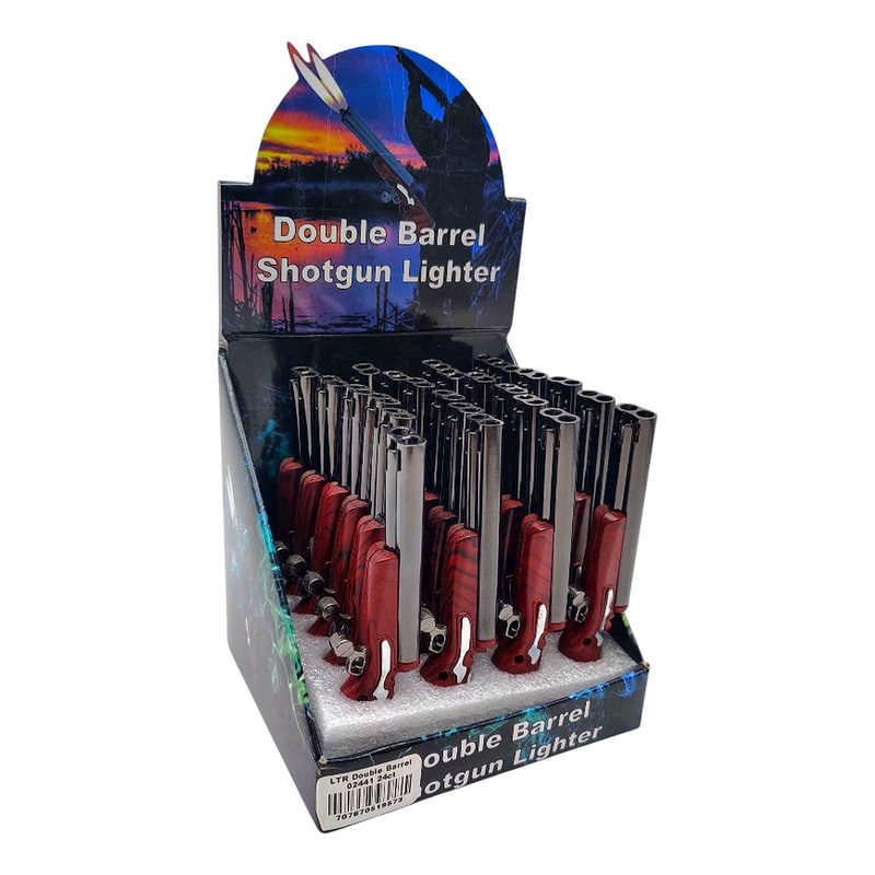 LTR Double Barrel Shot Gun Lighter 02441 24ct Box