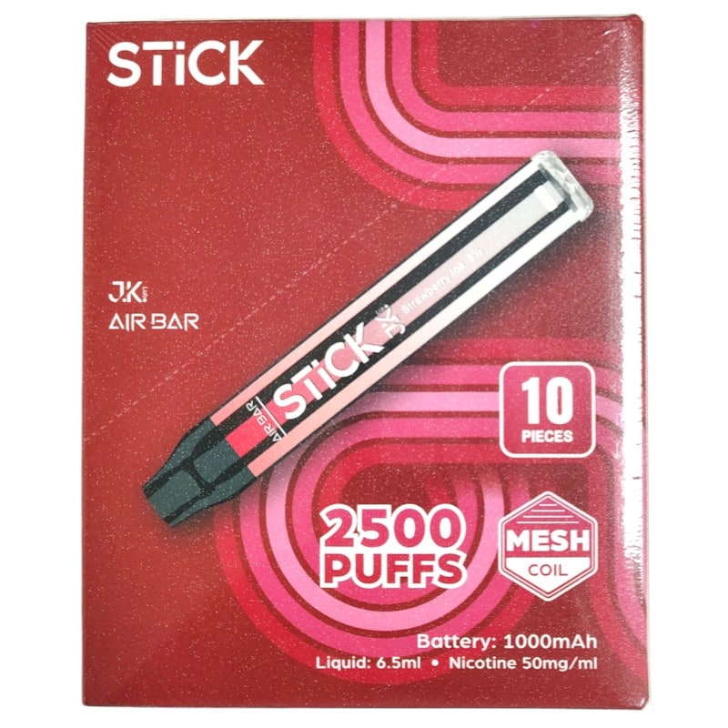 Air Bar Stick 2500 Disposable 10ct Box - Strawberry Ice