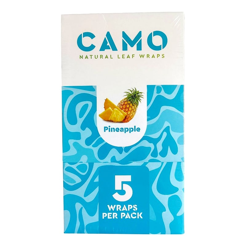 Camo Natural Leaf Wraps 5ct 25pk Box - Pineapple