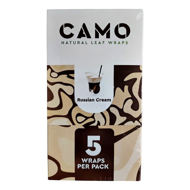 Camo Natural Leaf Wraps 5ct 25pk Box - Russian Cream