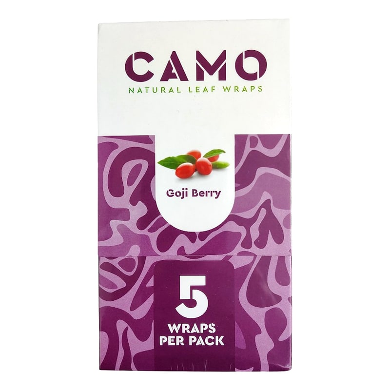 Camo Natural Leaf Wraps 5ct 25pk Box-Goji Berry