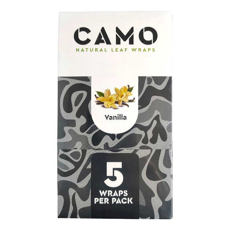 Camo Natural Leaf Wraps 5ct 25pk Box - Vanilla