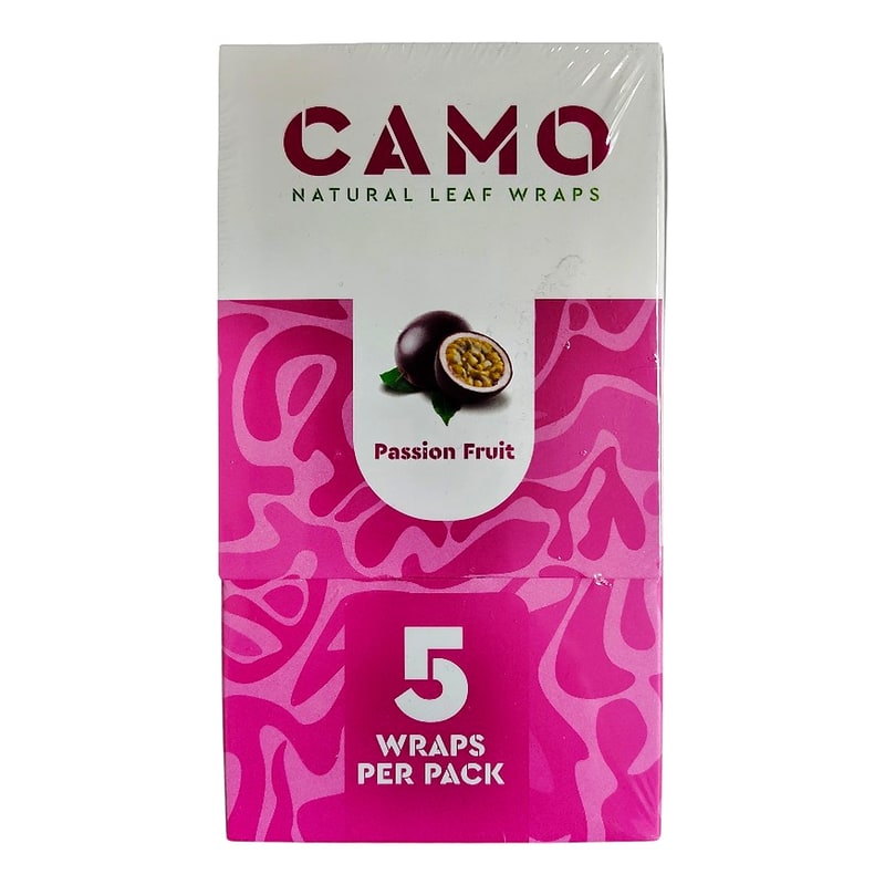 Camo Natural Leaf Wraps 5ct 25pk Box-Passion Fruit