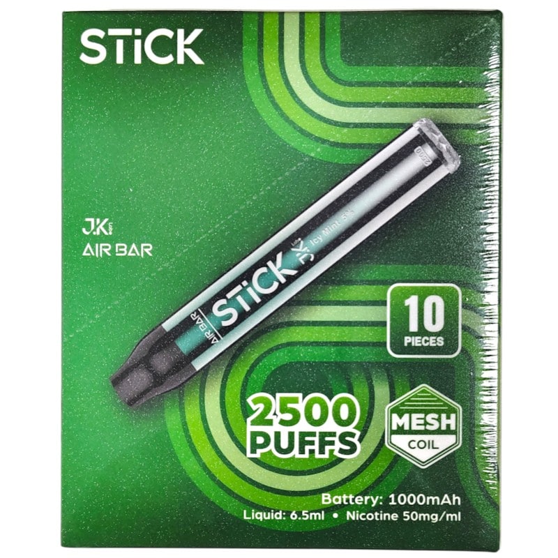 Air Bar Stick 2500 Disposable 10ct Box - Icy Mint