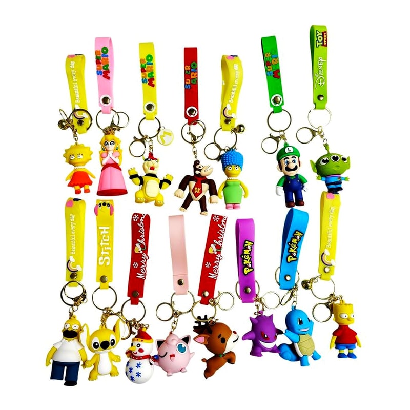 Rubber Key Chains w/Mini Lanyard 1pc