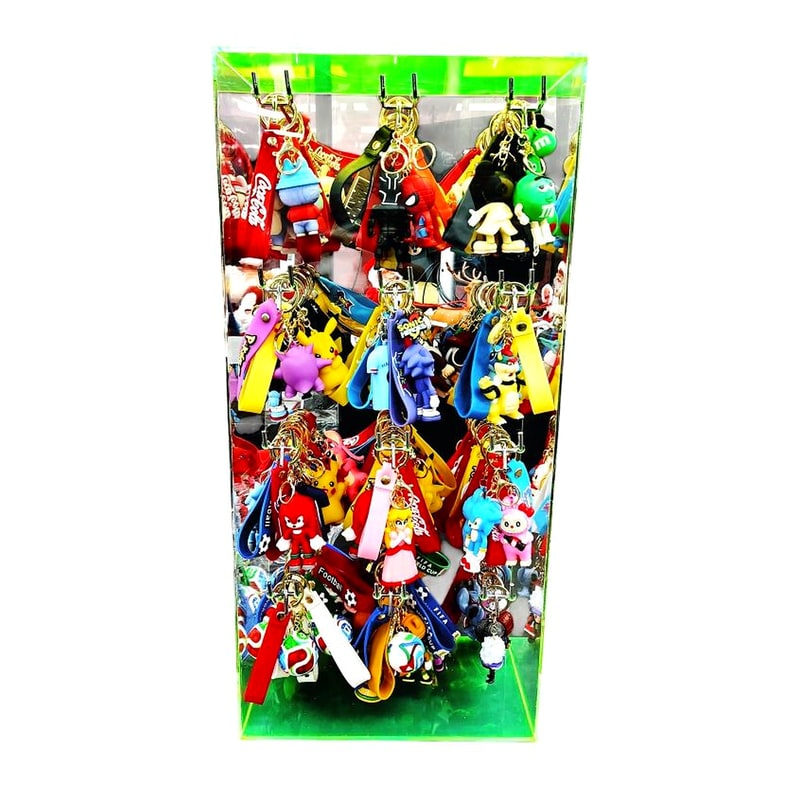 Rubber Keychain 144ct Display