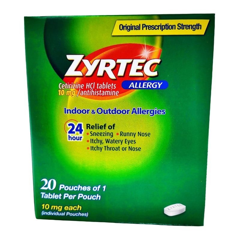 Zyrtec Allergy 10mg Dispenser Box 20ct