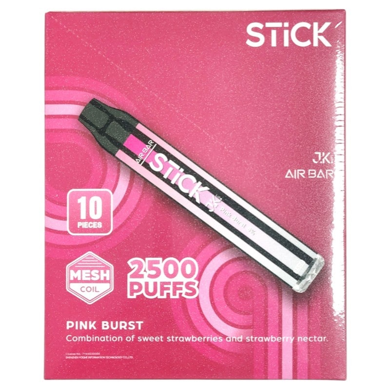 Air Bar Stick 2500 Disposable 10ct Box - Pink Burst