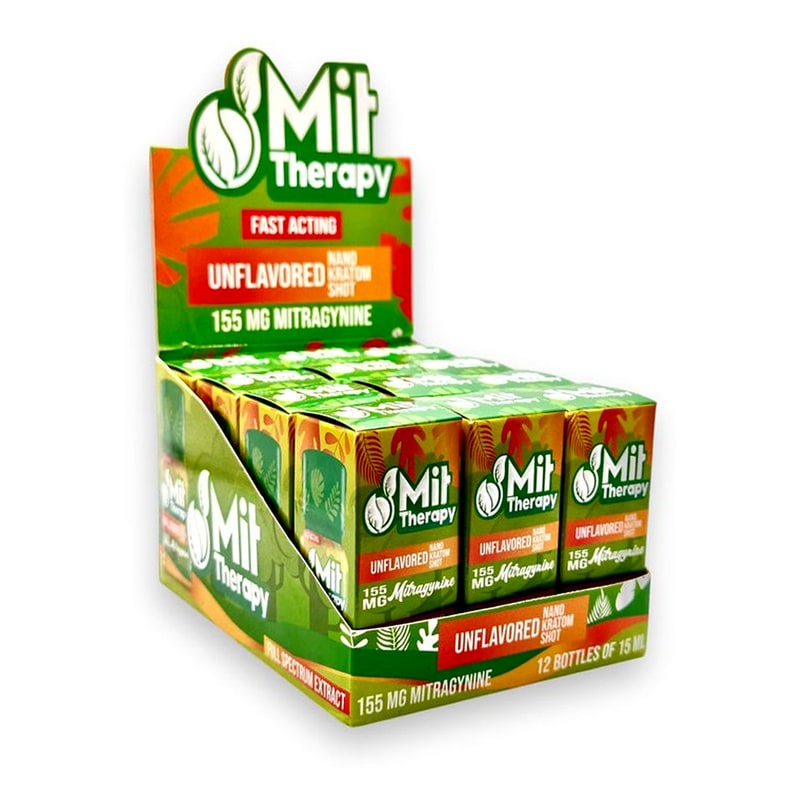 Mit Therapy Nano Kratom Shots 15ml Bottles 12ct Box-Unflavored