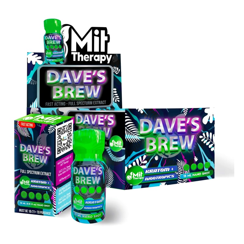 Mit Therapy Nano Kratom Shots 15ml Bottles 12ct Box-Dave's Brew