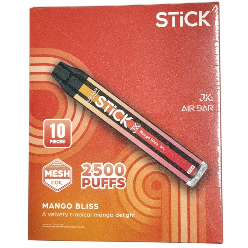 Air Bar Stick 2500 Disposable 10ct Box - Mango Bliss