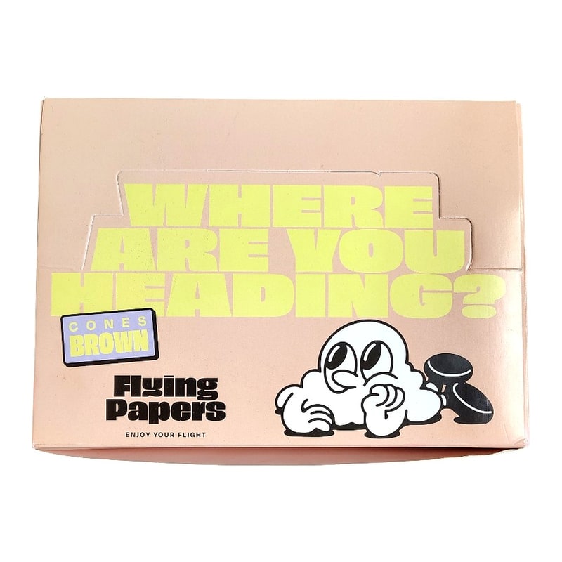 Flying Paper Rollin Cones King Size 240ct-Brown