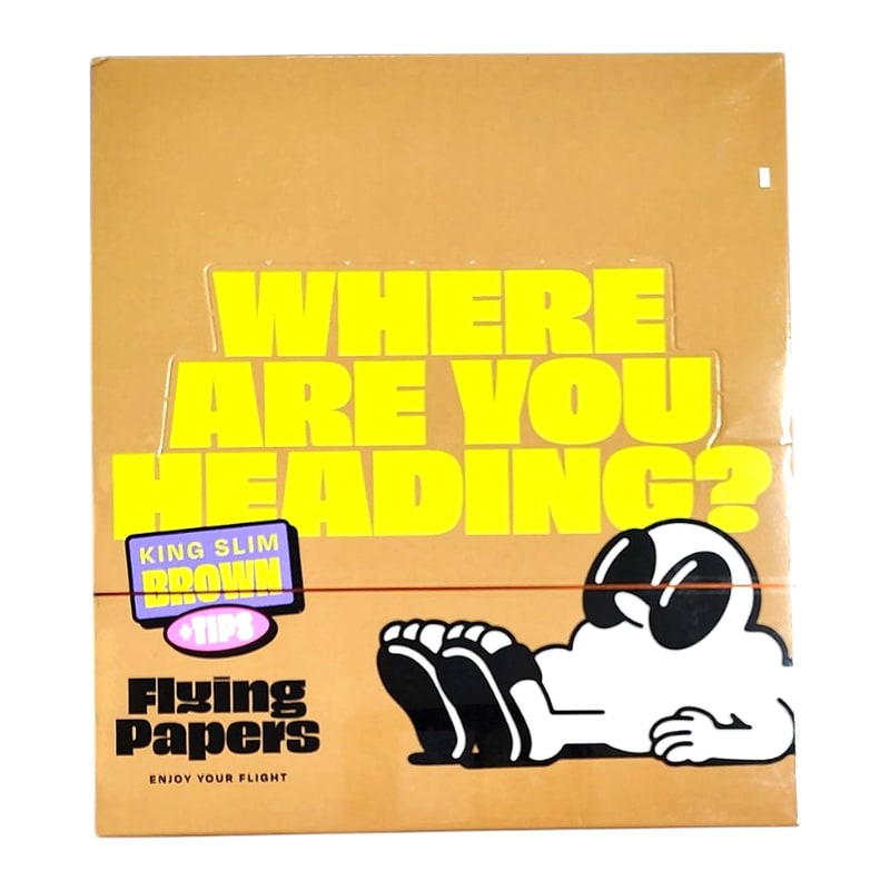 Flying Paper Rollin Paper King Size with Filter Tips 24ct-Brown
