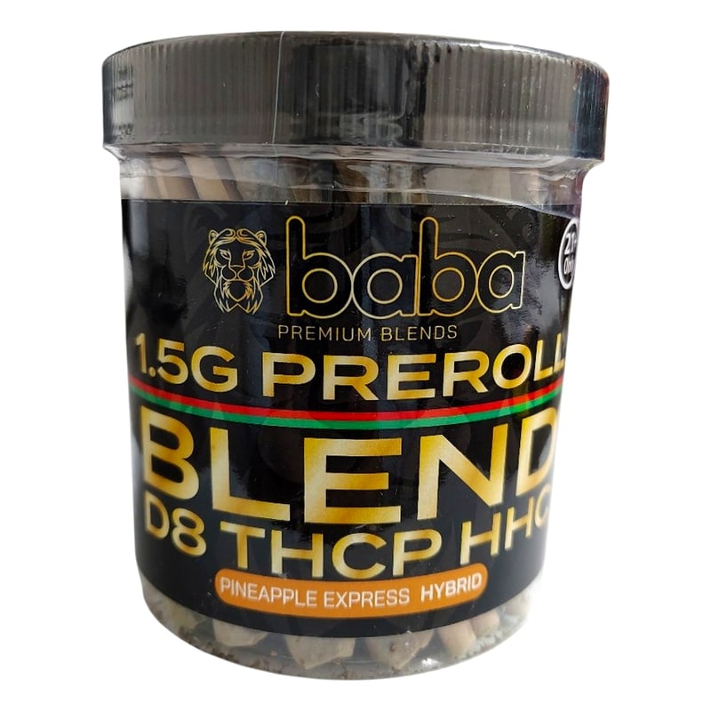 Baba Premium Blends 1.5G Pre-roll D8 THCP HHC 50ct-Hybrid-Pineapple Express