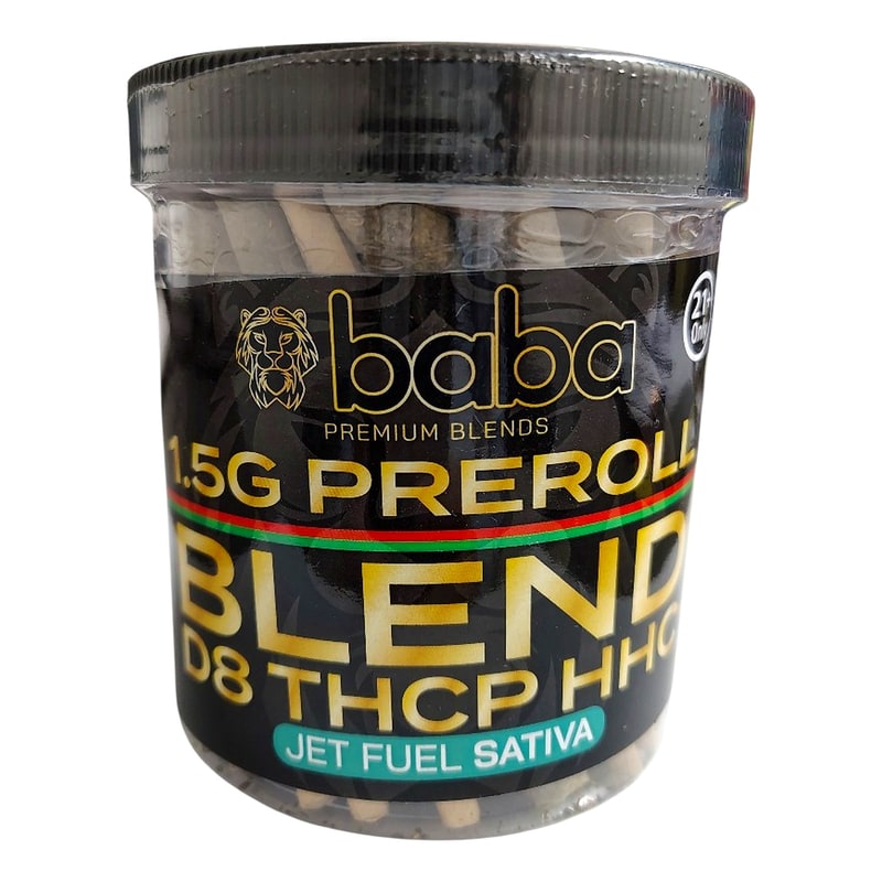 Baba Premium Blends 1.5G Pre-roll D8 THCP HHC 50ct-Sativa-Jet Fuel