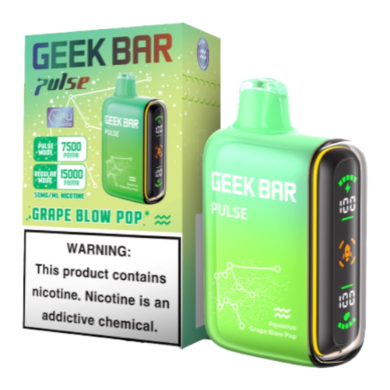 Geek Bar Pulse 15000 5ct Box-Grape Blow Pop
