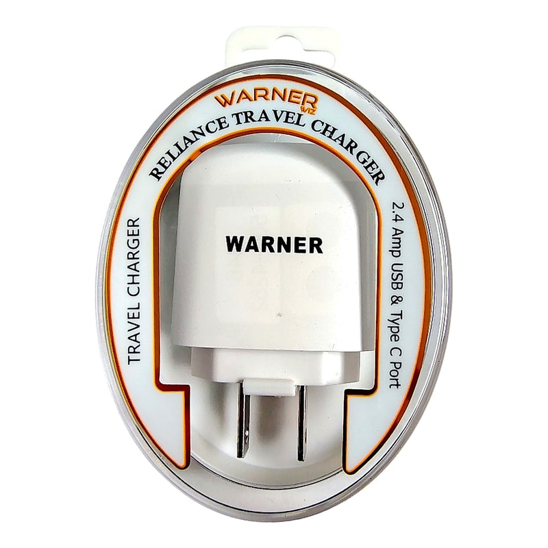 Home/Travel Adapter USB + Type C (Hanging)