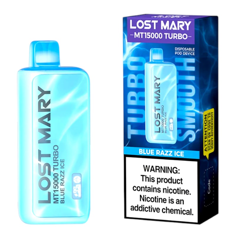 Lost Mary MT15000 Turbo 5ct Box-Blue Razz Ice