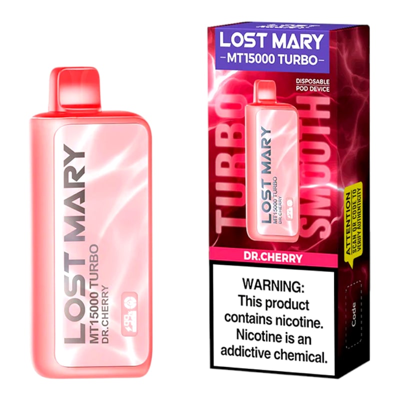 Lost Mary MT15000 Turbo 5ct Box-Dr. Cherry