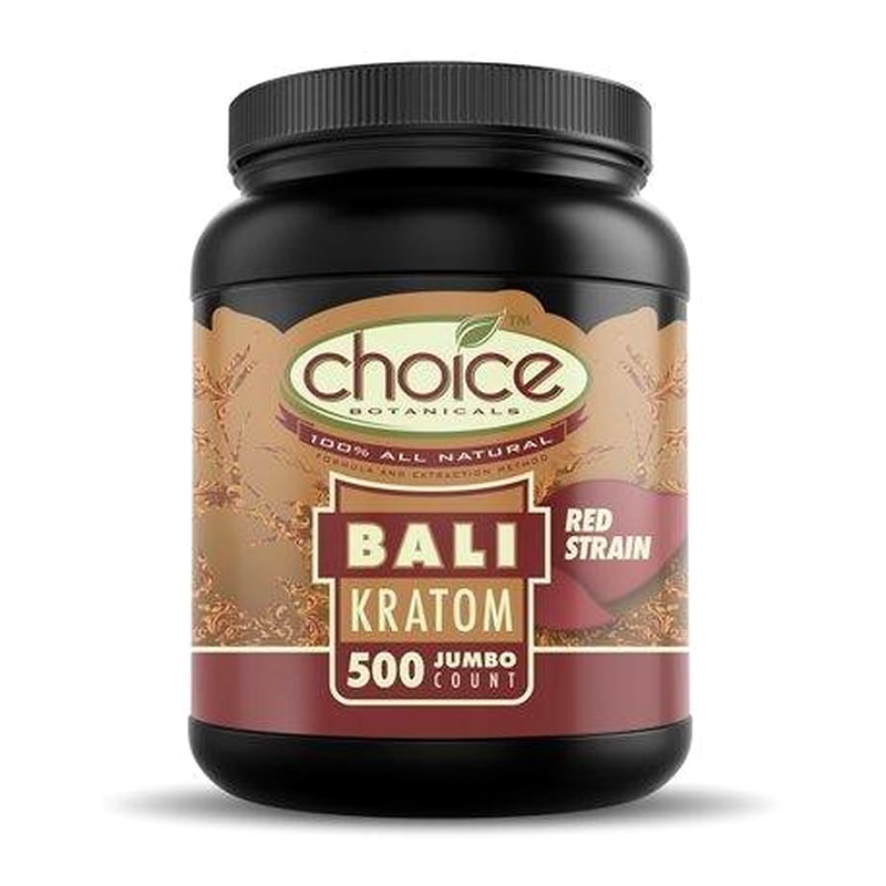 Choice Botanicals Kratom 500ct Jumbo -Red Bali Strain