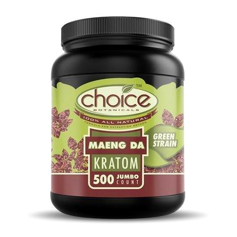 Choice Botanicals Kratom 500ct Jumbo -Green Maeng Da Strain
