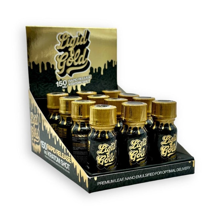Choice Botanicals Liquid Gold 150mg Kratom Shots 12ct Box
