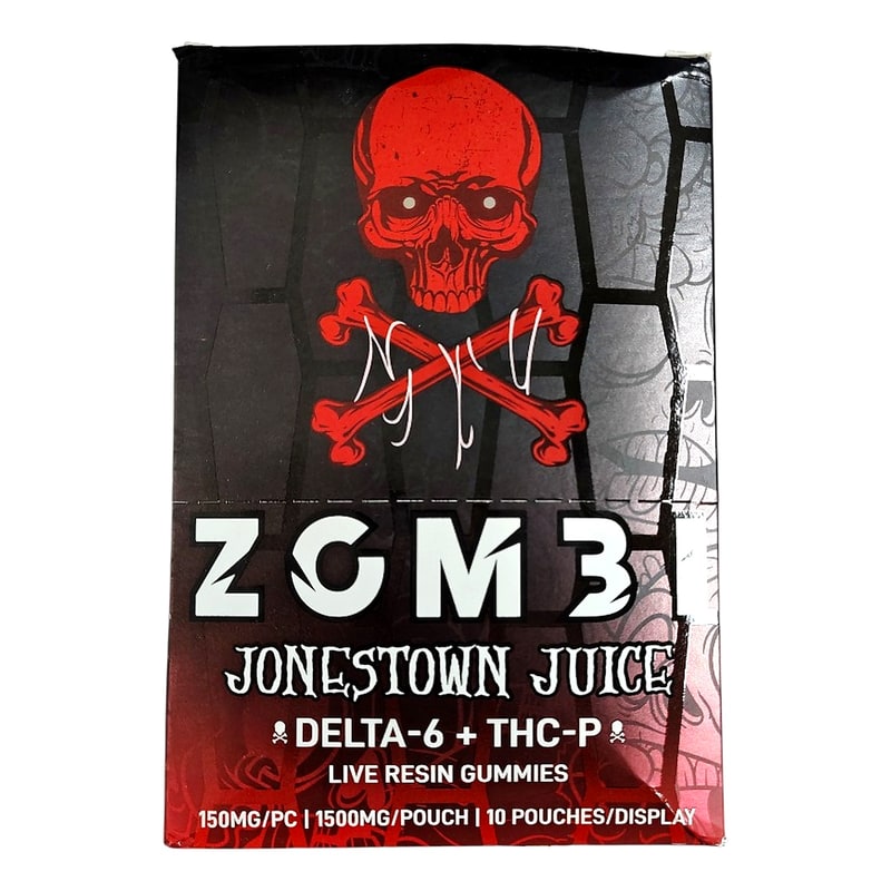 Zombi Death Drops Gummies D6 15000mg 10ct Box-Jonestown Juice