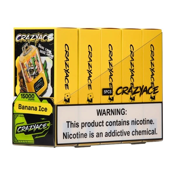 CRAZYACE 15000 Dual Tank Dual Mesh-Banana Ice