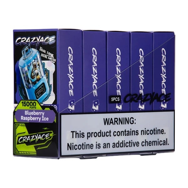 CRAZYACE 15000 Dual Tank Dual Mesh-Blueberry Raspberry Ice