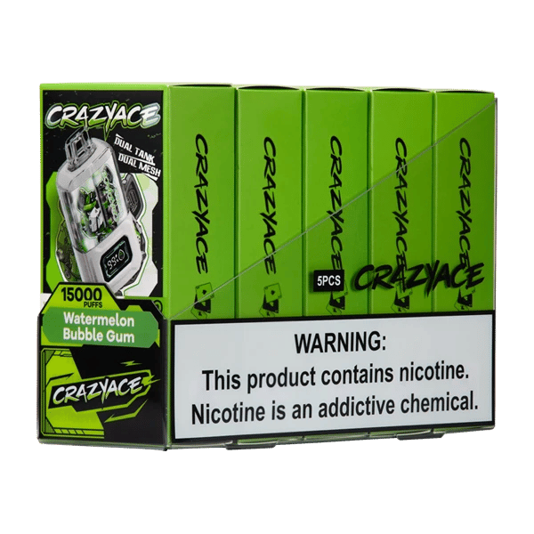 CRAZYACE 15000 Dual Tank Dual Mesh-Watermelon Bubble Gum