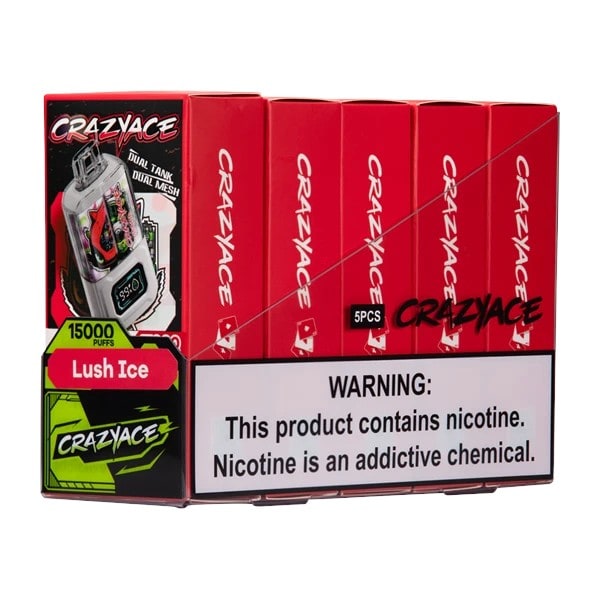CRAZYACE 15000 Dual Tank Dual Mesh-Lush Ice