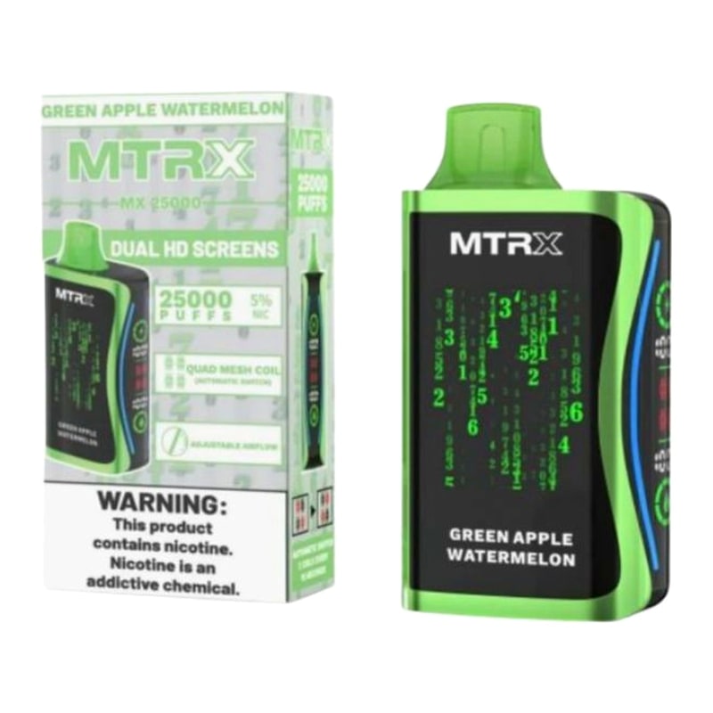 MTRX MX 25000 5ct Box-Green Apple Watermelon
