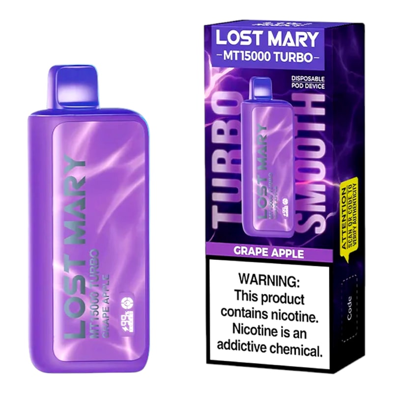 Lost Mary MT15000 Turbo 5ct Box-Grape Apple