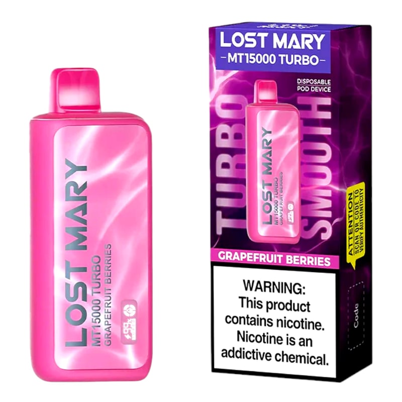 Lost Mary MT15000 Turbo 5ct Box-Grapefruit Berries